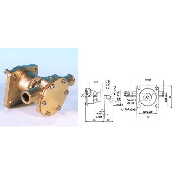 Pumpe med flange til motor ST123